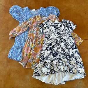 Cotton On | Girls Floral Mix Short-Sleeve Dress Bundle | Size 7/8